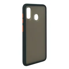 TPU BORDES COLORES MOD154 SAMSUNG A01 - VERDE OSCURO