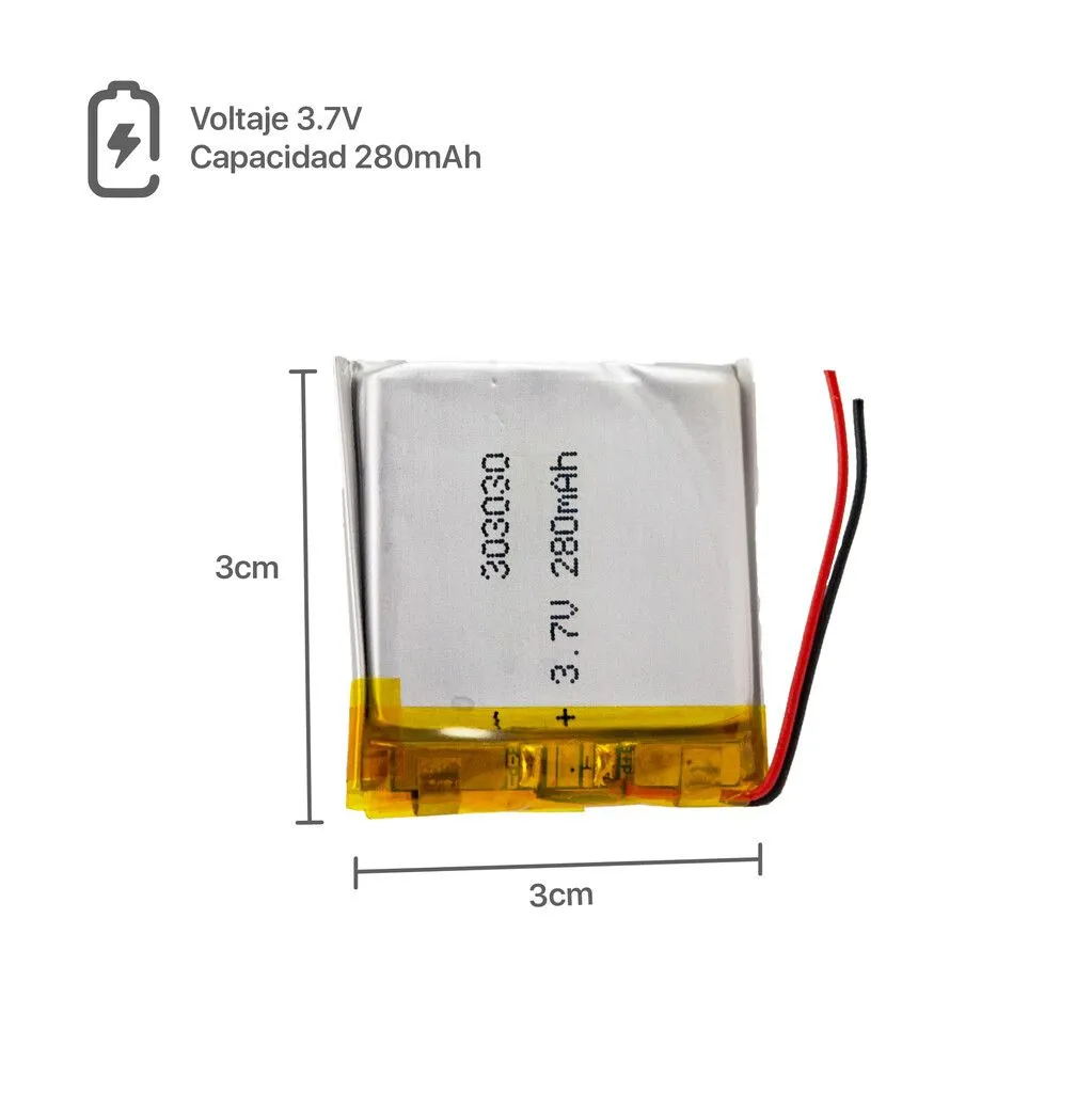 BATERIA DE TABLET 303030 - 300mAh - 3 x 3 cm