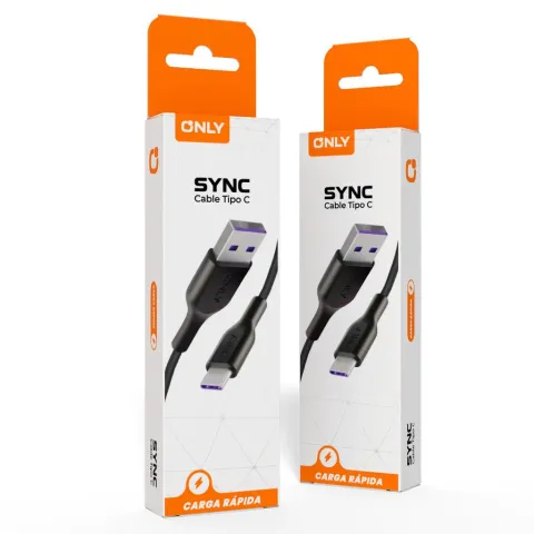 CABLE USB TIPO C MODO-140 SYNC - ONLY - NEGRO