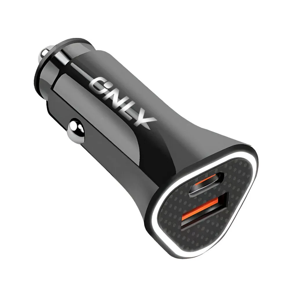 ADAPTADOR-CARGADOR 12V GEAR MODS-502 - 1 USB + 1 TC - STOCK - NEGRO