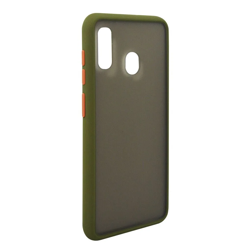 TPU BORDES COLORES MOD154 SAMSUNG A41 - VERDE CLARO
