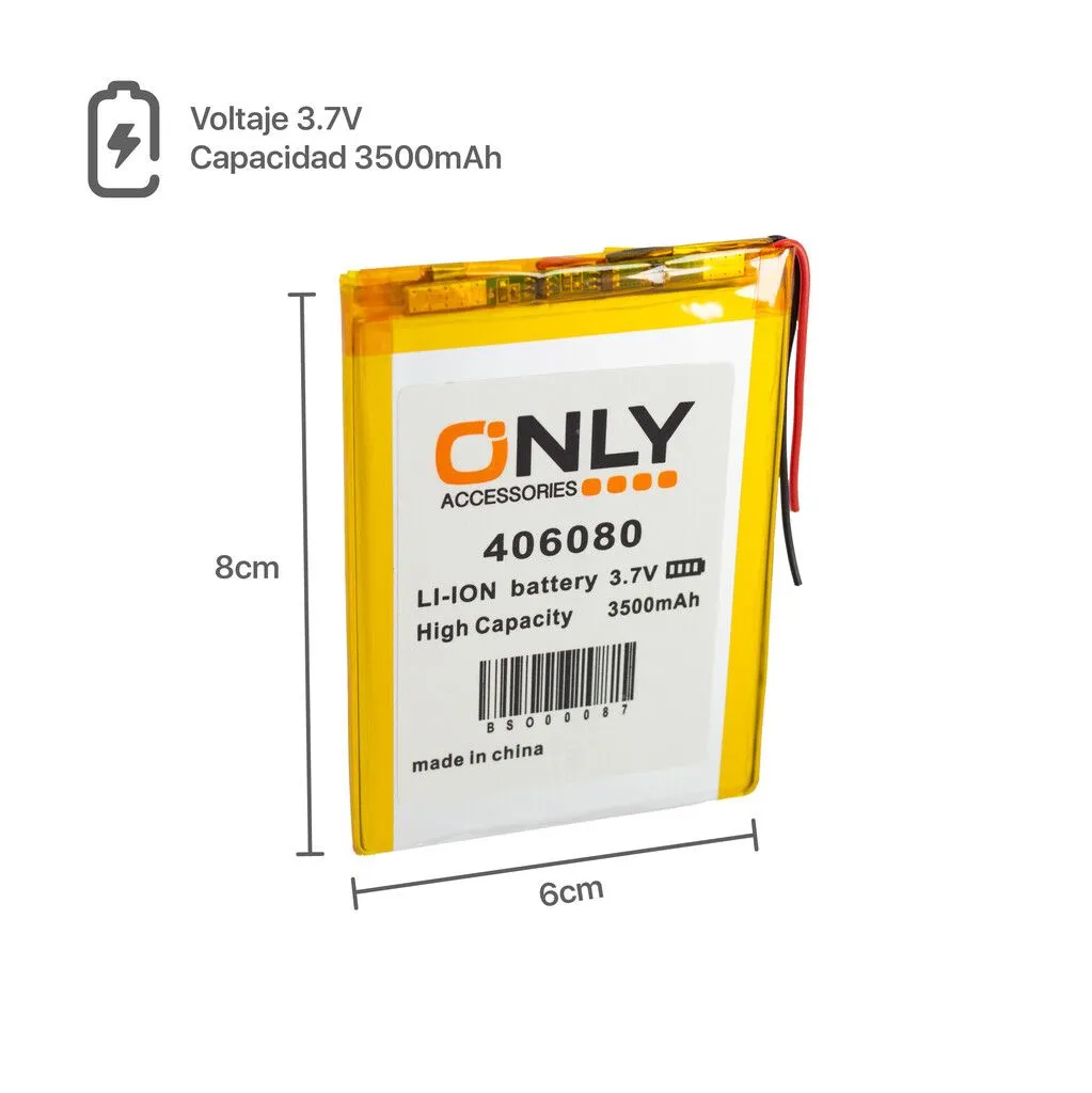 BATERIA DE TABLET 406080 - 3500mAh - 6 x 8 cm