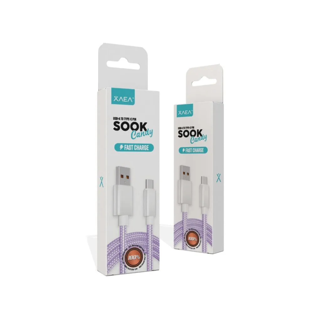 CABLE USB TIPO C MODX-091 - SOOK CANDY - XAEA - VIOLETA