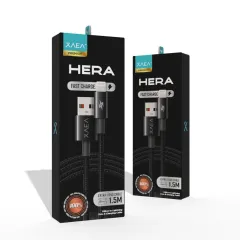 CABLE USB LIGHTNING MODX-102 - HERA - XAEA - NEGRO