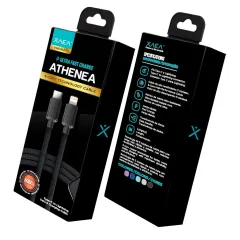CABLE TIPO C - LIGHTNING MODX-098 - ATHENEA - XAEA - NEGRO