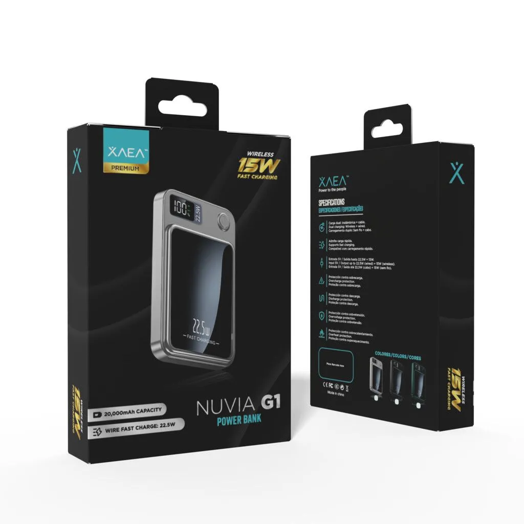 POWER BANK INALAMBRICO NUVIA G1 MODX-000K - XAEA - VERDE