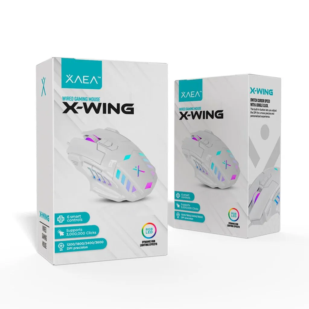 MOUSE GAMER MODX-053 X-WING- XAEA - BLANCO