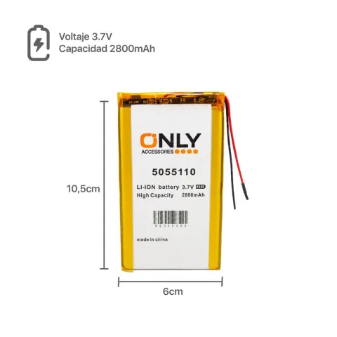BATERIA DE TABLET 5055110  - 2800mAh - 10.5 x 6 cm