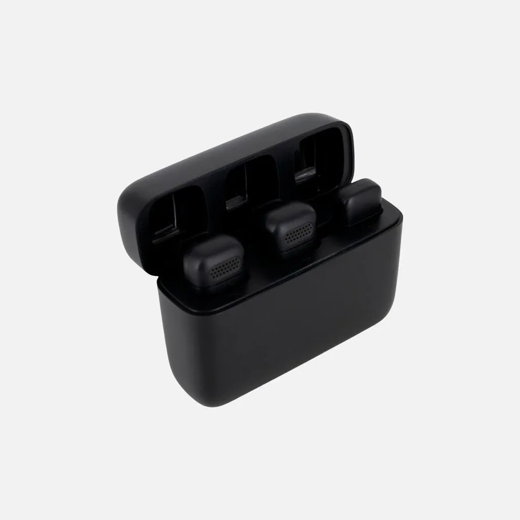 MICROFONO INALAMBRICO DOBLE CON ALMACENADOR DE CARGA MODV-003R - VARIOS - NEGRO