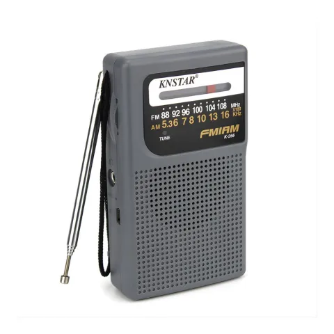 MINI RADIO PORTATIL DIAL ANALOGICO MODV-001F - VARIOS - GRIS