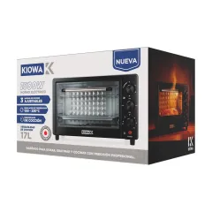 HORNO ELECTRICO 1500W 17L MODK-005B - KIOWA - NEGRO