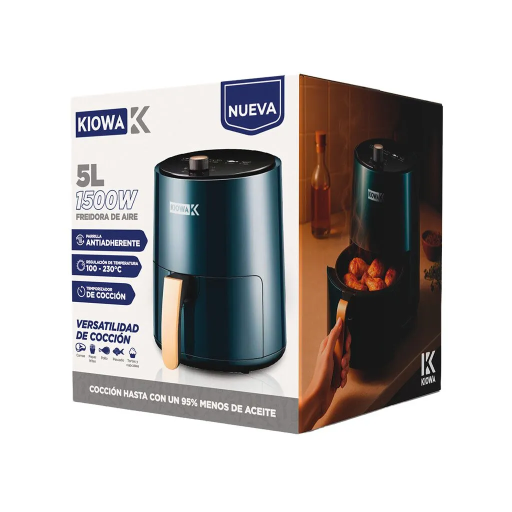 FREIDORA DE AIRE 1500W 5L MODK-0059 - KIOWA - VERDE