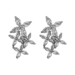 TWS ACCESORIOS  PATRÓN DE FLOR   SB0851 MODV-00KO - VARIOS - PLATEADO
