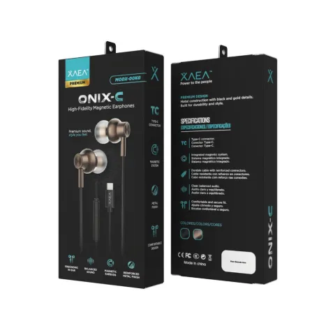 MANOS LIBRES CON TIPO C MODX-00KG - XAEA - DORADO (ONIX-C)
