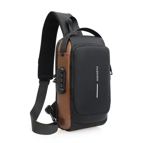 MORRAL IMPERMEABLE MOTO MODV-0088 - VARIOS - NEGRO CON MARRON