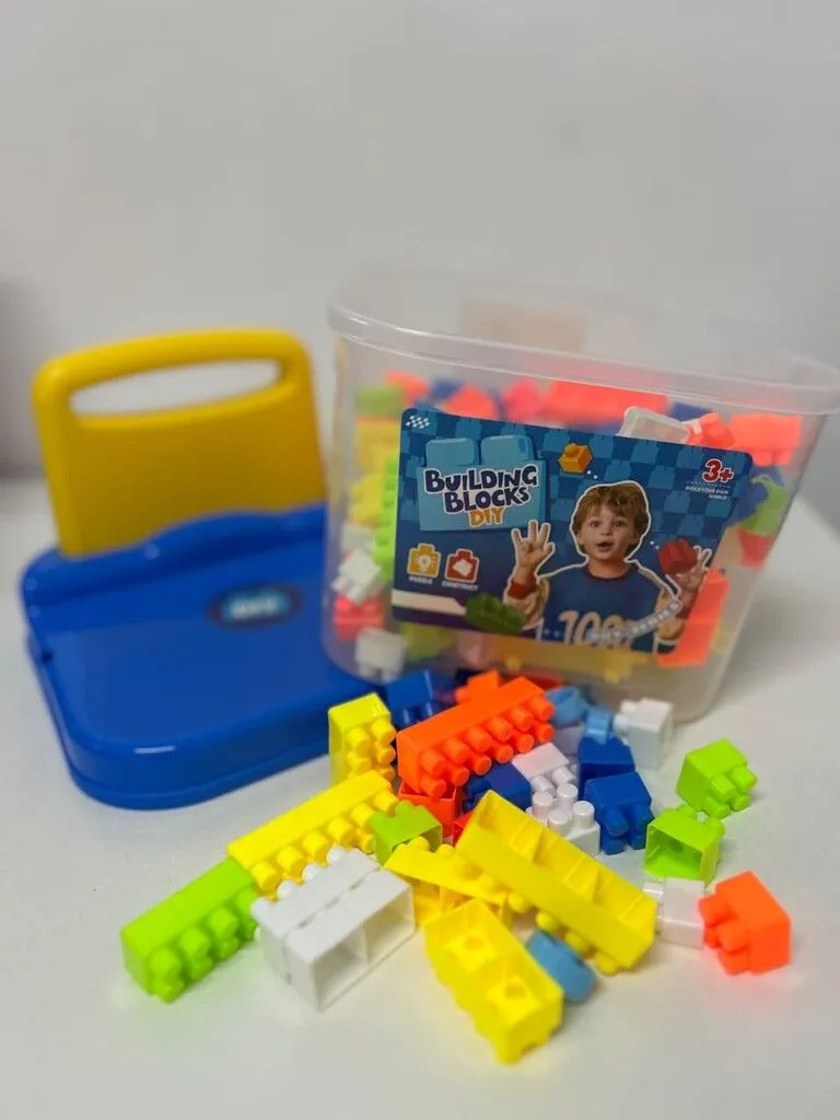 BLOQUES CON SILLITA 200 PIEZAS JDMZ-126 - ZUMO - AZUL