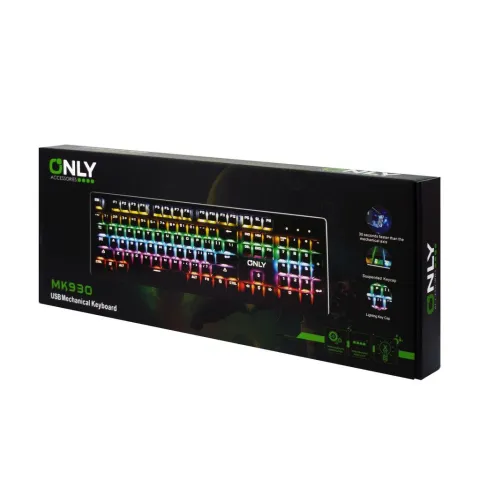 TECLADO MOD MK930 - MECÁNICO CON LUZ