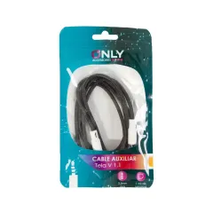 CABLE AUX 3,5 MOD129 - TELADO - NEGRO
