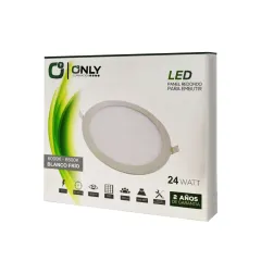 PANEL LED -ONLY- 24W CIRCULAR PARA EMBUTIR FRIO