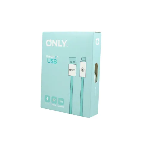 CABLE USB MOD 117 - MACARON - ONLY - LIGHTNING - VERDE