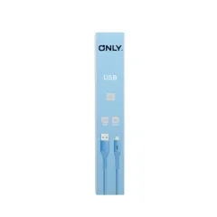 CABLE USB MOD 118 ECO LISO 2 - ONLY - V8 - AZUL