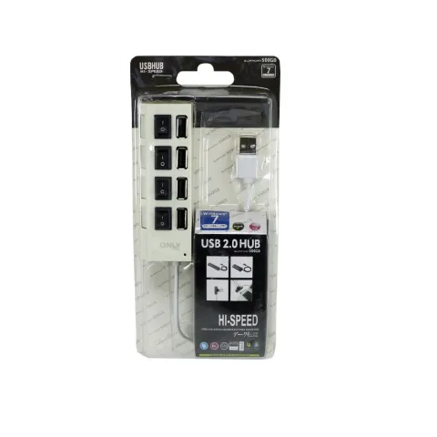 ADAPTADOR HUB USB 4 PUERTOS - BLANCO
