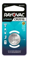 PILA LITIO RAYOVAC CR2016 X UNIDAD