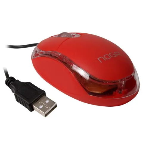 MOUSE USB NOGA NG-611U ROJO