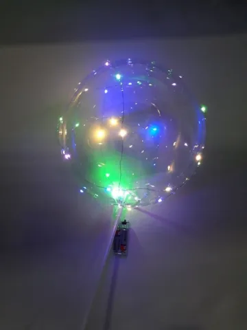 GLOBO TRANSPARENTE CON LUZ REDONDO GLOBO B011