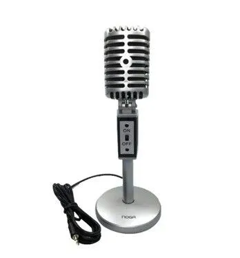 MICROFONO MULTIMEDIA VINTAGE MINI PLUG MIC-2030 PLATA