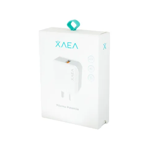 CARGADOR 220V XAEA MOD 10 - 9V - 27W - 1 USB + CABLE TIPO C - BLANCO