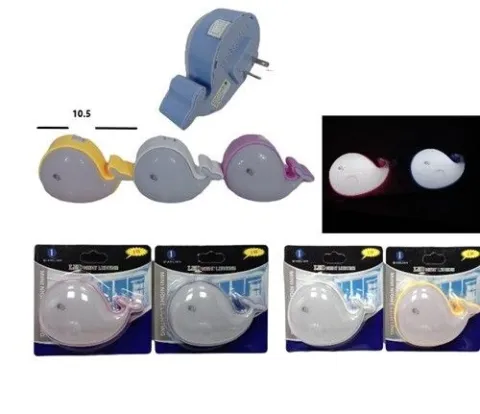 MINI VELADOR BALLENA INFANTIL 1W