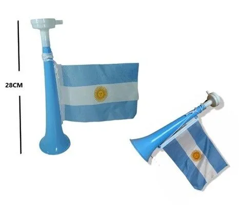 CORNETA BOCINA C/ BANDERA MUNDIAL