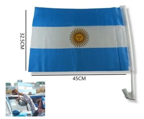 BANDERA PARA AUTO ARGENTINA 30X40CM