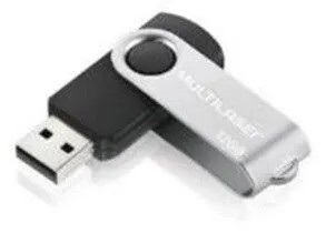 PENDRIVE 2.0 - 128GB - MULTILASER TWIST - NEGRO