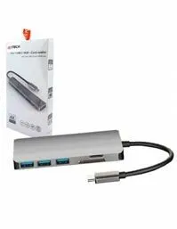Hub Tipo C 6 En 1 - 8 Puertos: Usb C/hdmi 4k/lector De Memorias