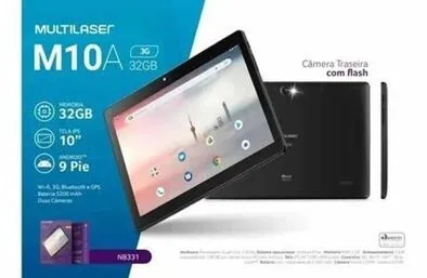 TABLET MULTILASER M10A 10'' 32GB/2GB con CHIP 3G