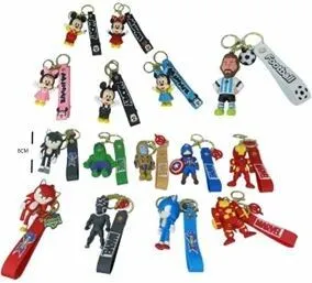 LLAVEROS 6CM MINNIE-MICKEY-MESSI-SONIC-AVENGERS