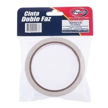 CINTA DOBLE FAZ 18Mm X 10Mts -Transparente Baterias Pegamento VR