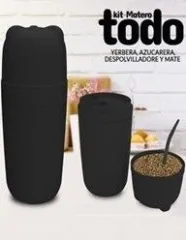 KIT MATERO TODO EN 1 (YERBERA, AZUCARERA, DESPOLVILLADOR Y MATE) - ROJO