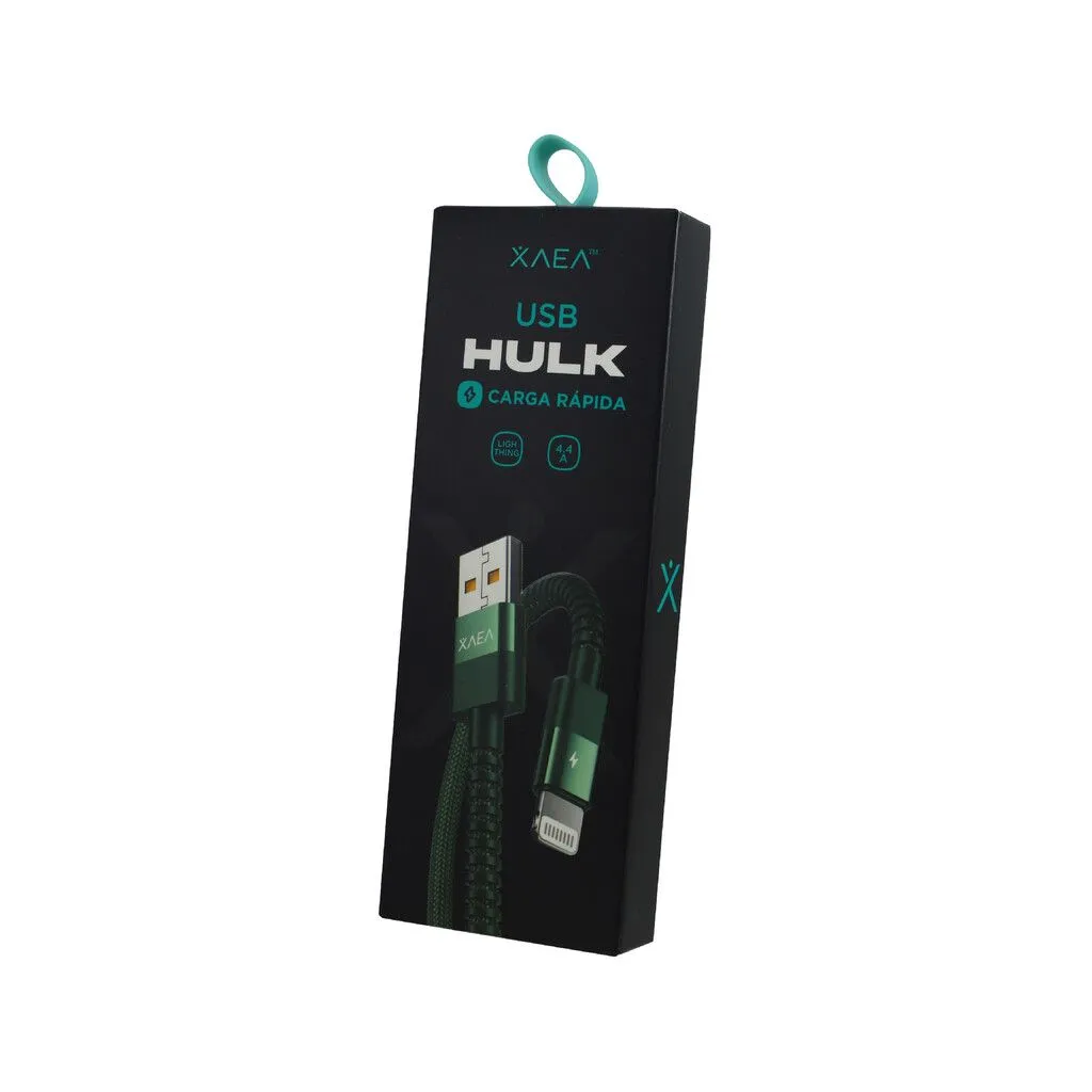 CABLE USB MODX-090 HULK LIGHTNING - XAEA - VERDE