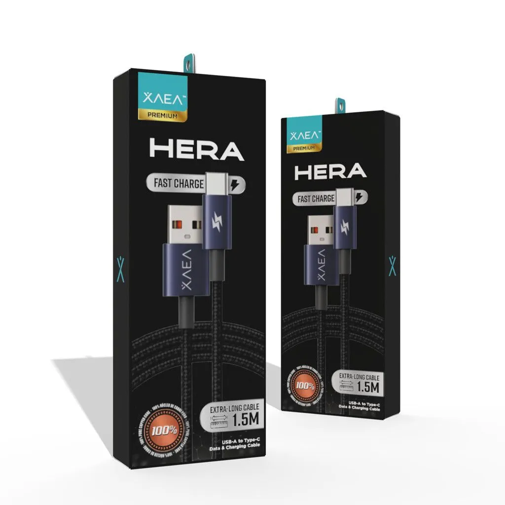 CABLE USB TIPO C MODX-101 - HERA - XAEA - AZUL