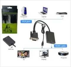 CABLE ADAPTADOR VGA (M) A HDMI (H) FULL HD 1080