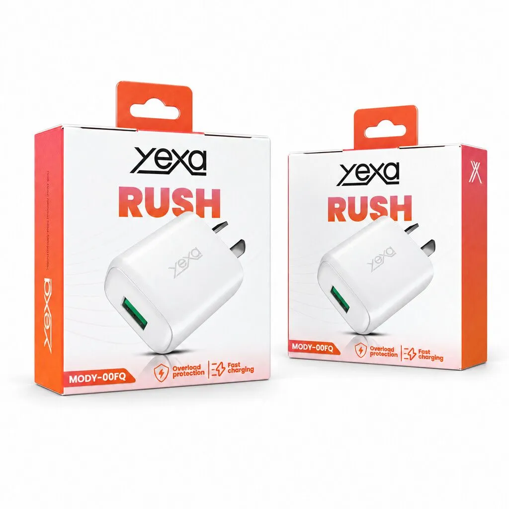 ADAPTADOR-CARGADOR 220V 4.8A RUSH 1USB MODY-00FP - YEXA - BLANCO