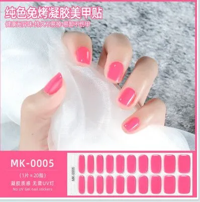 UÑAS  GEL STICKERS UV-FREE LISOS MODV-00LU - VARIOS - ROSA