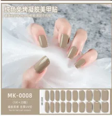 UÑAS  GEL STICKERS UV-FREE LISOS MODV-00LU - VARIOS - BEIGE