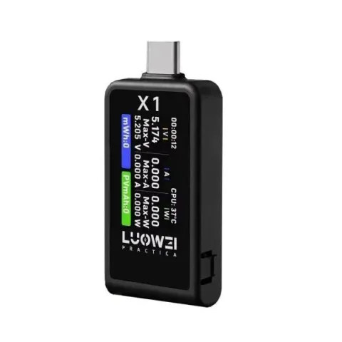 TESTER MEDIDOR CONSUMO USB Tipo C - Luowei X1
