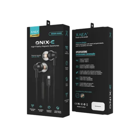 MANOS LIBRES CON TIPO C MODX-00KG - XAEA - NEGRO (ONIX-C)