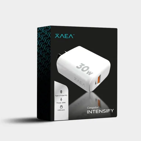 ADAPTADOR-CARGADOR 220V MODX-C015 - INTENSIFY - 1USB 1TC - XAEA - BLANCO