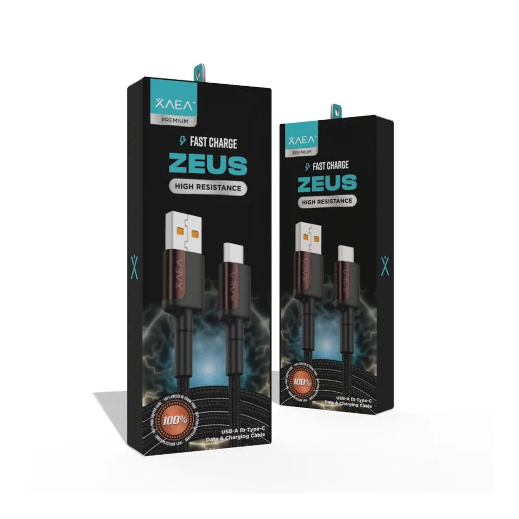 CABLE USB TIPO C MODX-103 - ZEUS - XAEA - MARRON